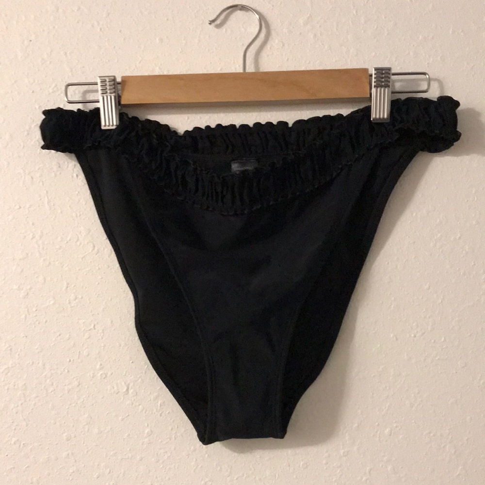 3/$15 SALE Black Ruffle Edge Bikini Bottom